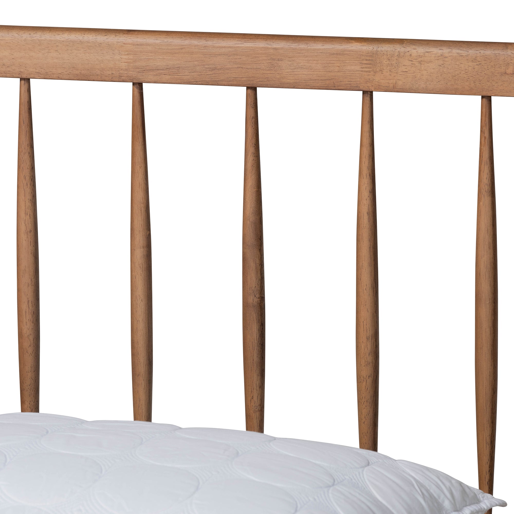 Toru Mid-Century Modern Ash Walnut Finished Wood Full Size Platform Bed