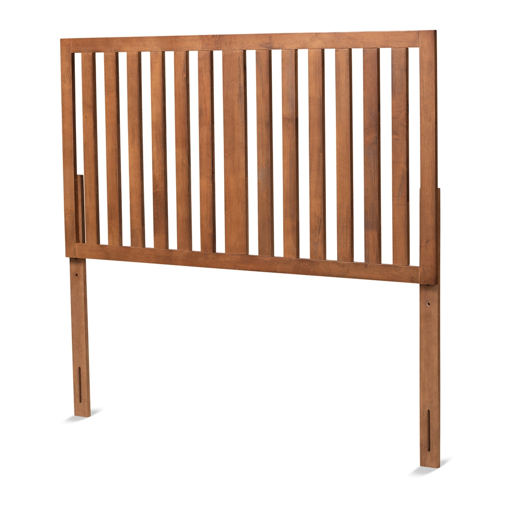 Oren Modern and Transitional Ash Walnut Finished Wood Queen Size Headboard