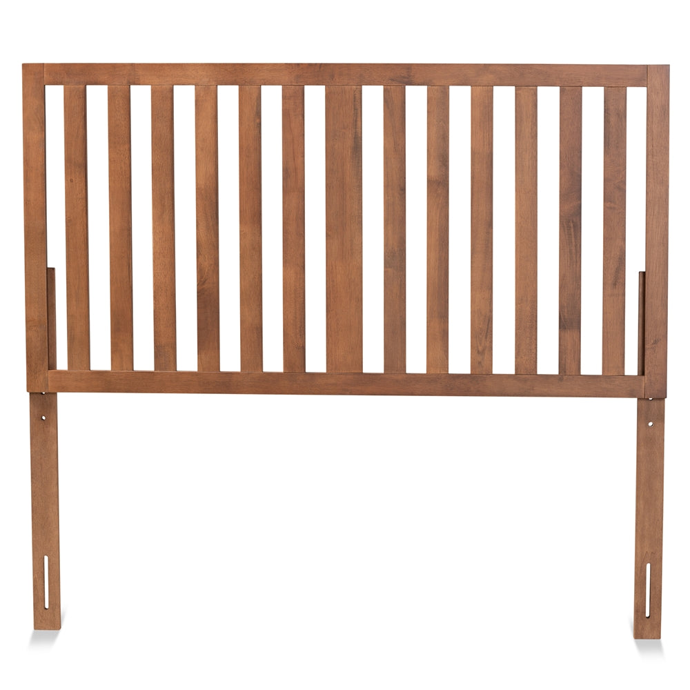 Oren Modern and Transitional Ash Walnut Finished Wood King Size Headboard