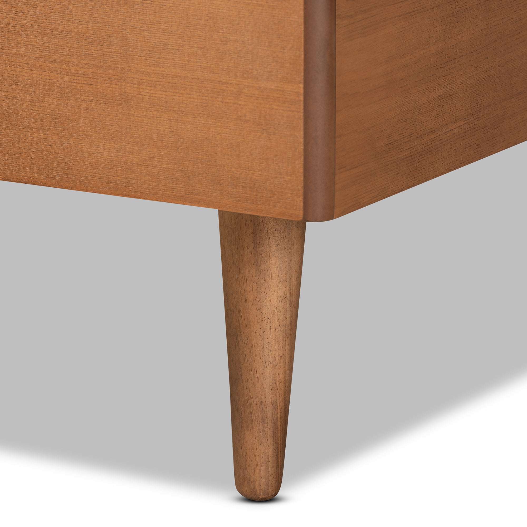 Romy Walnut Brown Finished Wood Twin Size Platform Bed