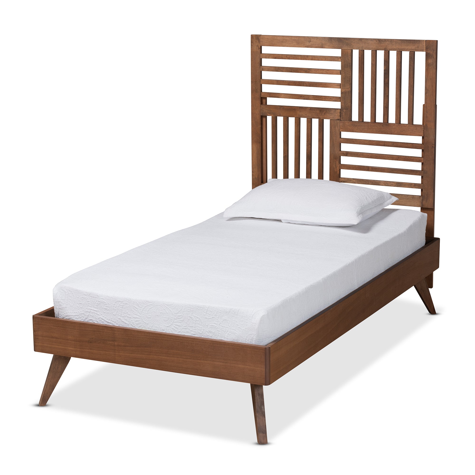 Gemma Walnut Brown Finished Wood Twin Size Platform Bed