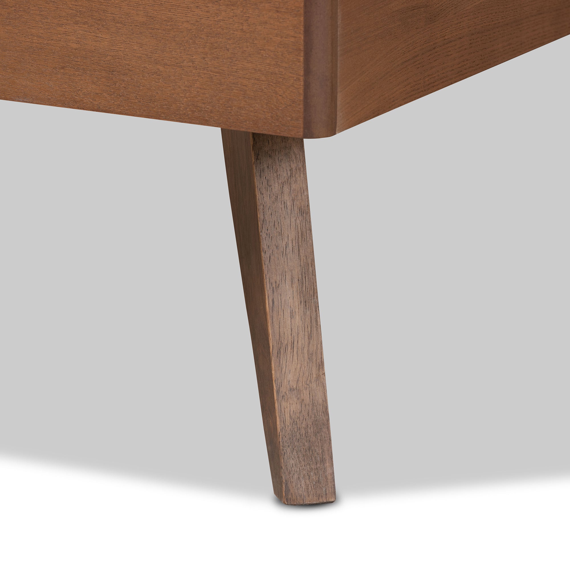 Takeo Ash Walnut Finished Wood Twin Size Platform Bed