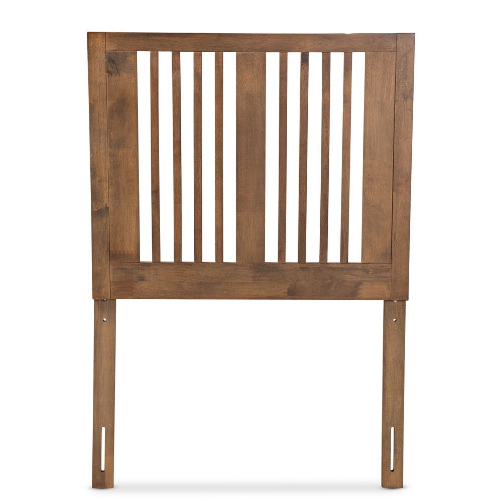 Harena Modern and Contemporary Transitional Ash Walnut Finished Wood Twin Size Headboard