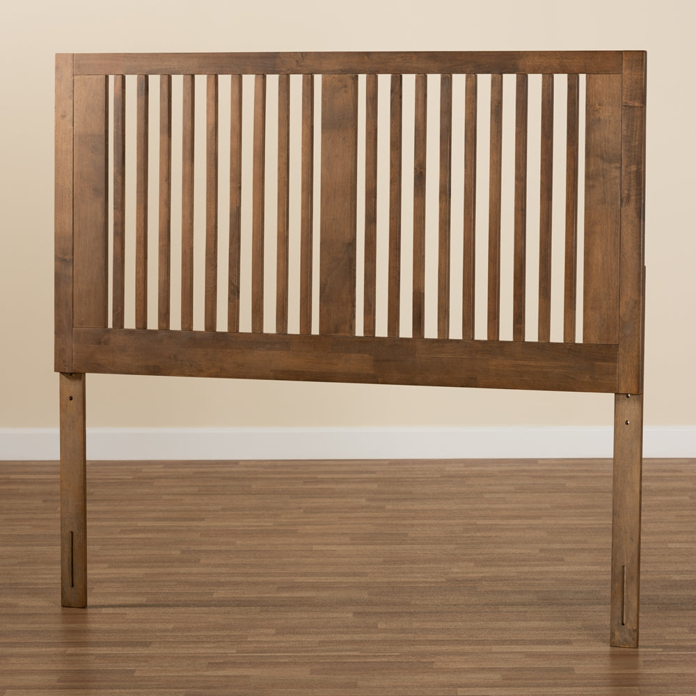 Harena Modern and Contemporary Transitional Ash Walnut Finished Wood Full Size Headboard