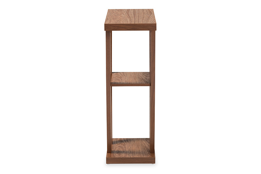 Boone Modern and Contemporary Walnut Brown Finished Wood Console Table