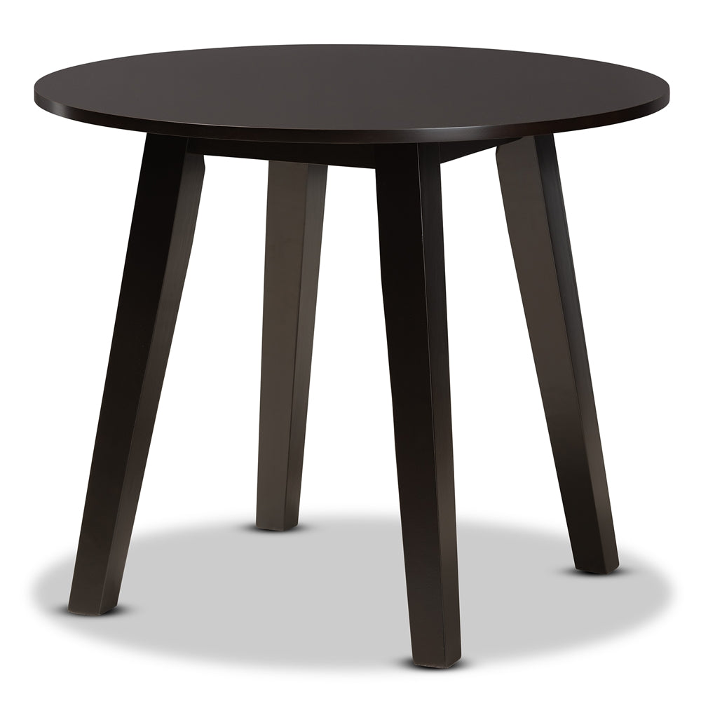 Mina Modern and Contemporary Transitional Dark Brown Finished Wood 5-Piece Dining Set