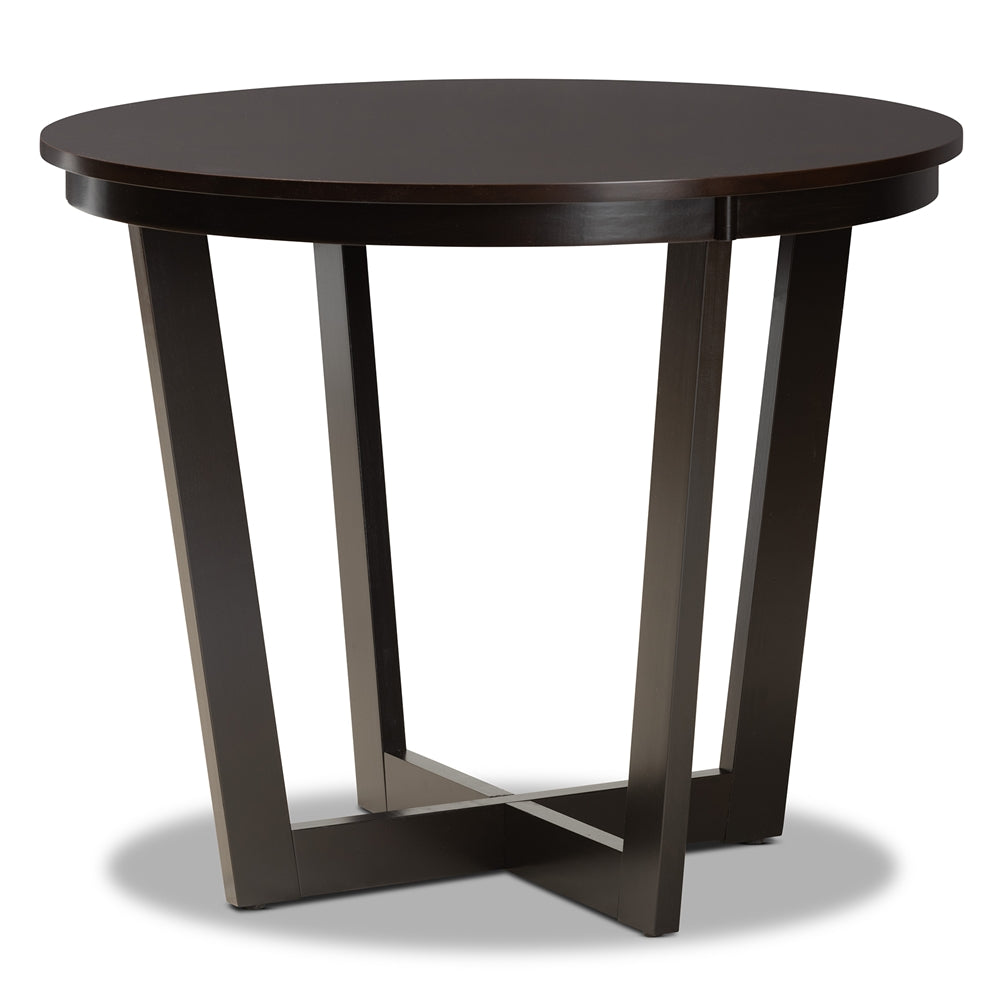 Salida Modern and Contemporary Transitional Dark Brown Finished Wood 5-Piece Dining Set