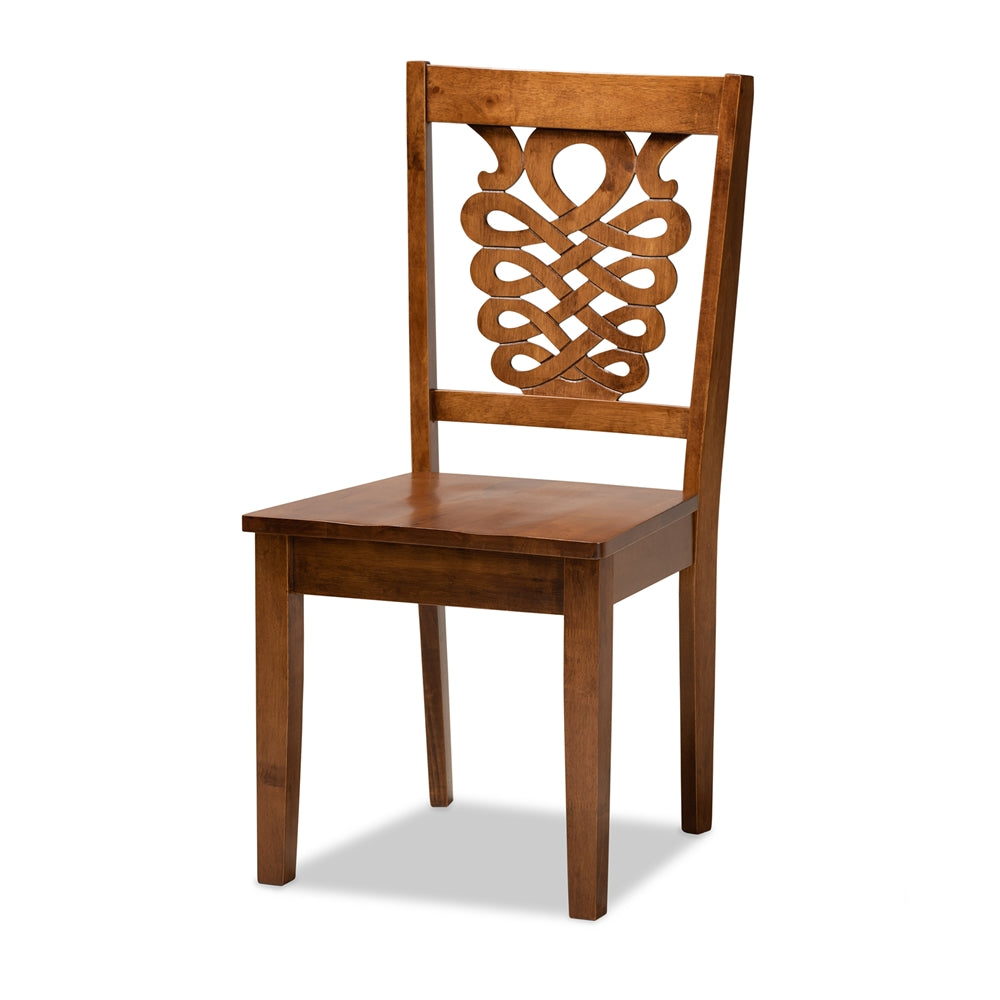 Liese Modern and Contemporary Transitional Walnut Brown Finished Wood 5-Piece Dining Set