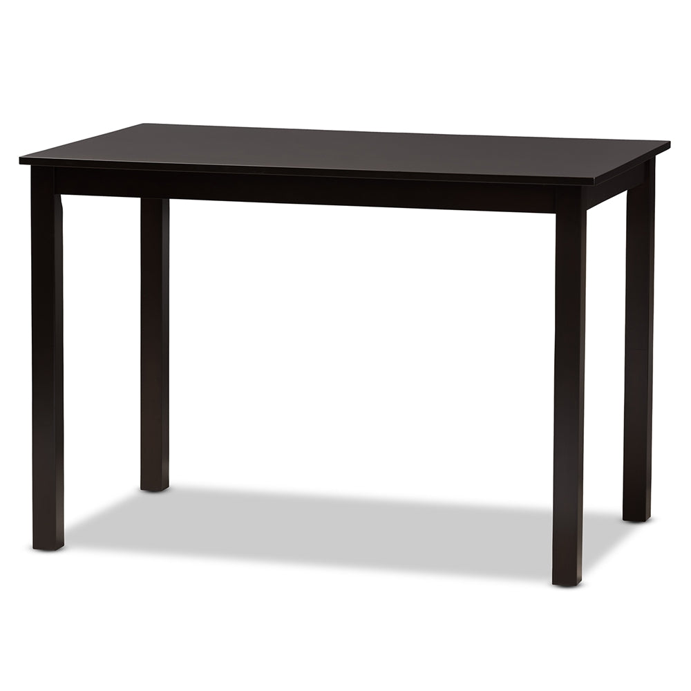 Nicolette Modern and Contemporary Two-Tone Dark Brown and Walnut Brown Finished Wood 5-Piece Dining Set