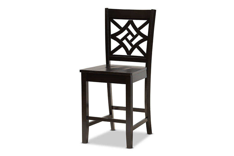 Nicolette Modern and Contemporary Transitional Dark Brown Finished Wood 5-Piece Pub Set