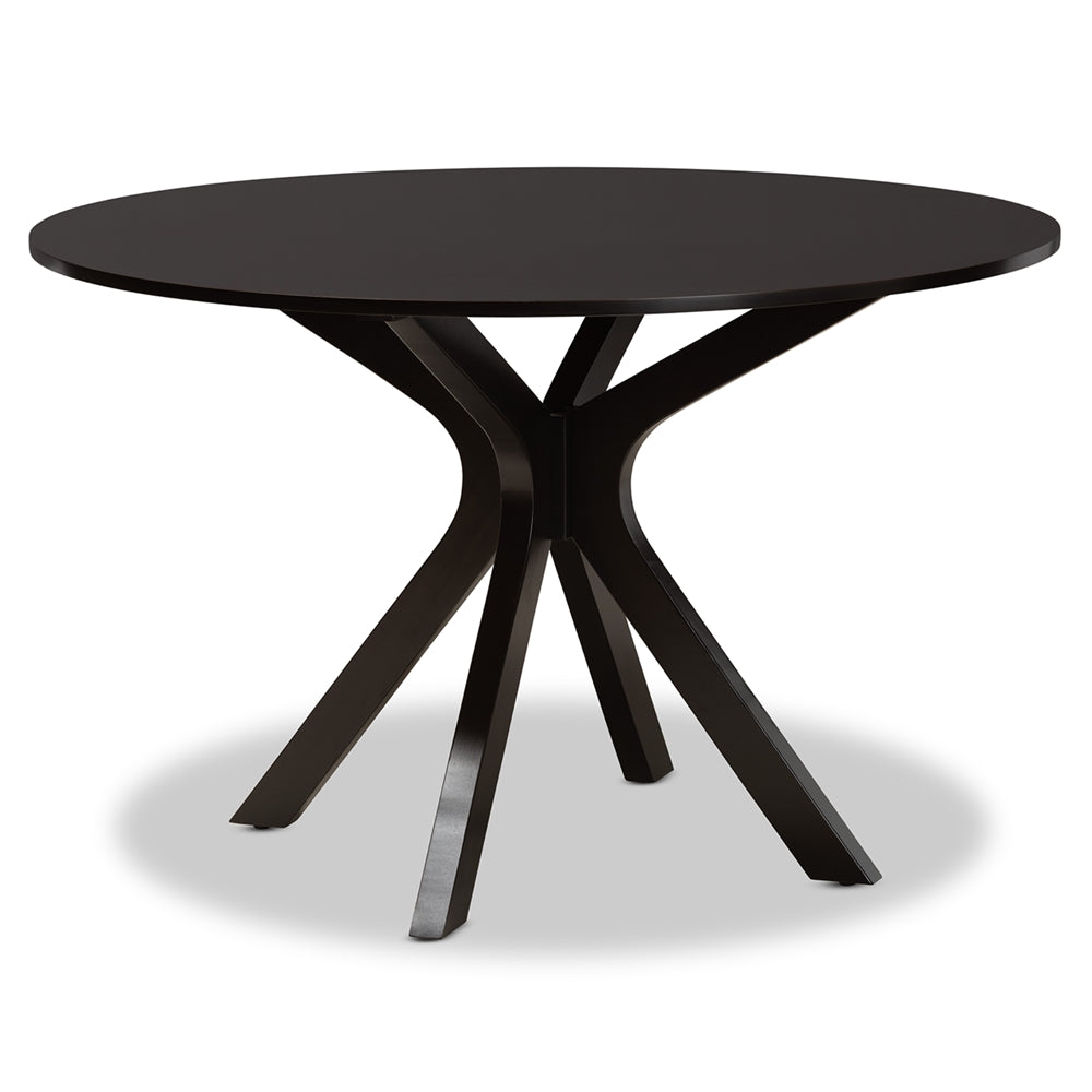 Zora Modern and Contemporary Dark Brown Finished Wood 7-Piece Dining Set