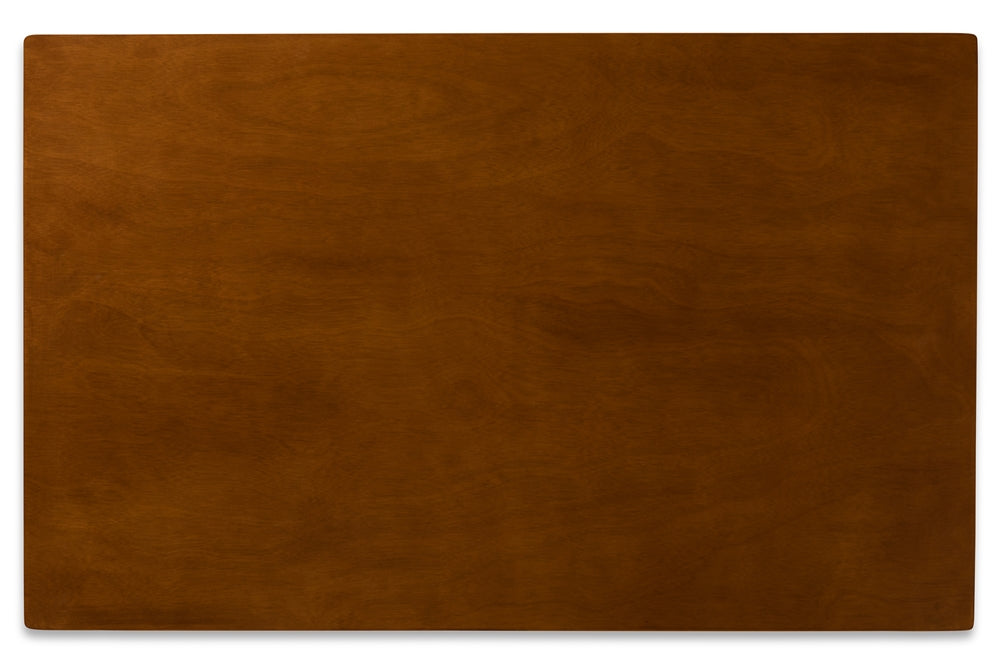 Euclid Mid-Century Modern Grey Fabric Upholstered and Walnut Brown Finished Wood 5-Piece Dining Set