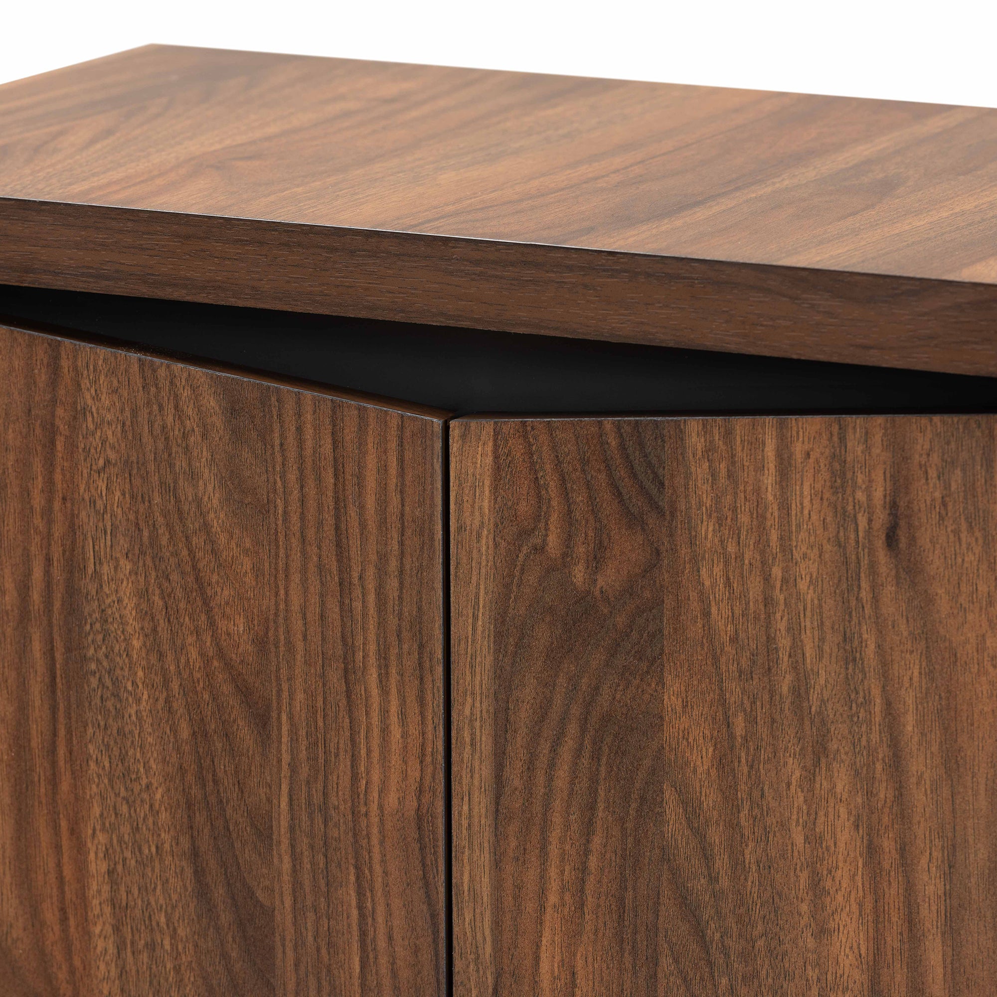 Talon Modern and Contemporary Two-Tone Walnut Brown and Dark Grey Finished Wood 2-Door Shoe Storage Cabinet