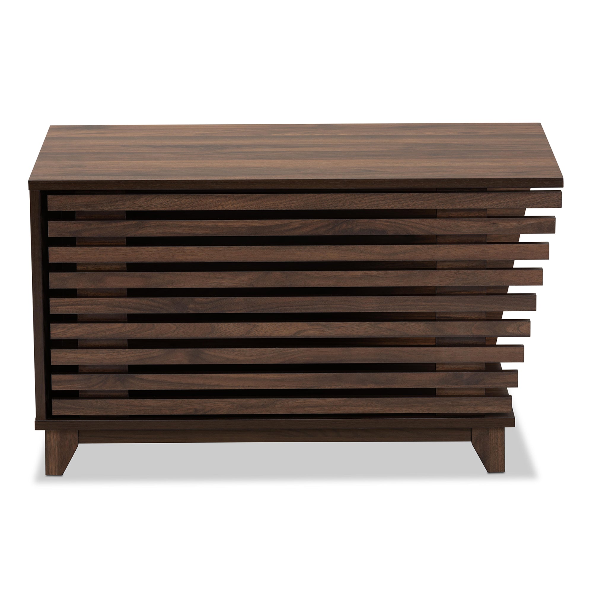 Eckhart Modern and Contemporary Walnut Brown Finished Wood Cat Litter Box Cover House