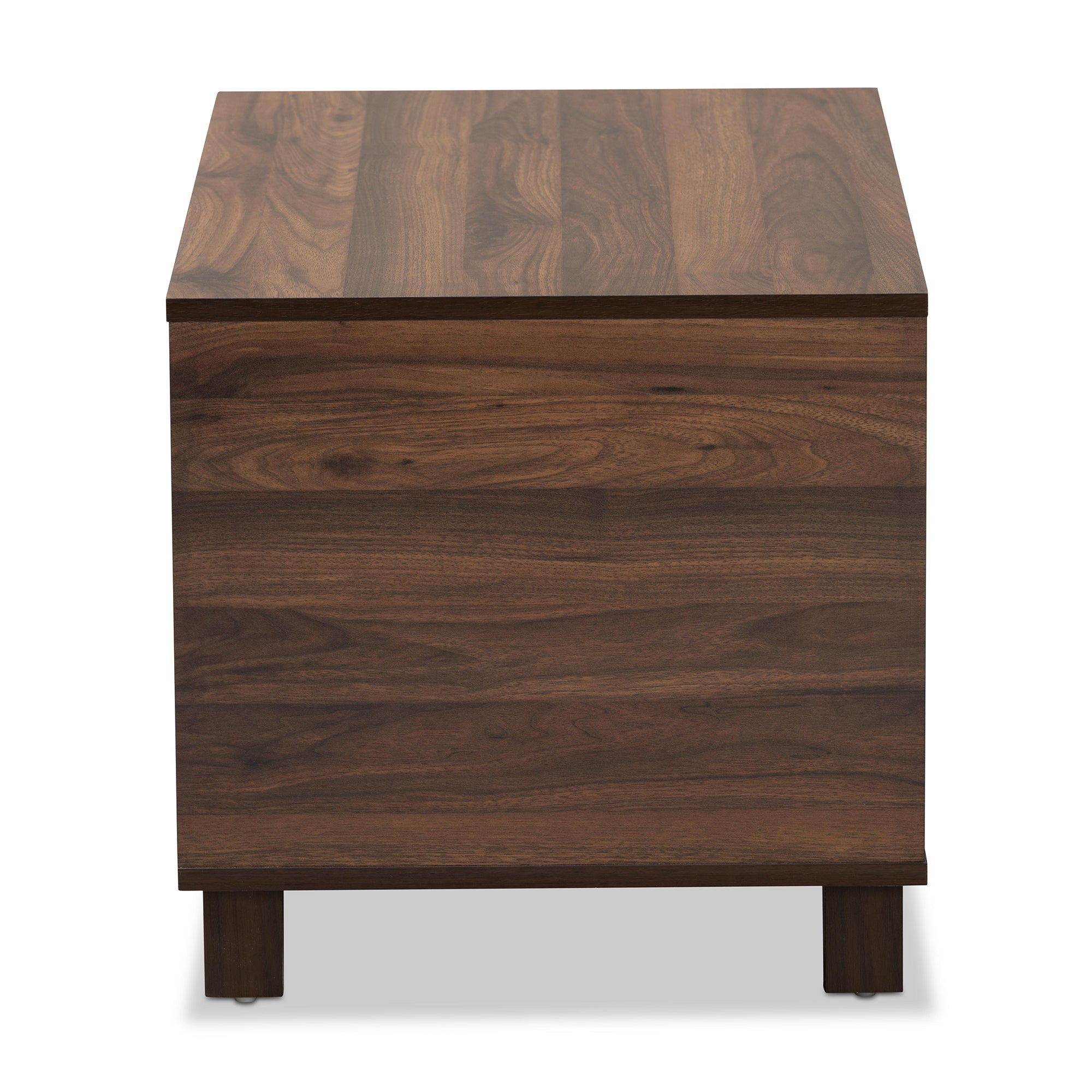 Eckhart Modern and Contemporary Walnut Brown Finished Wood Cat Litter Box Cover House