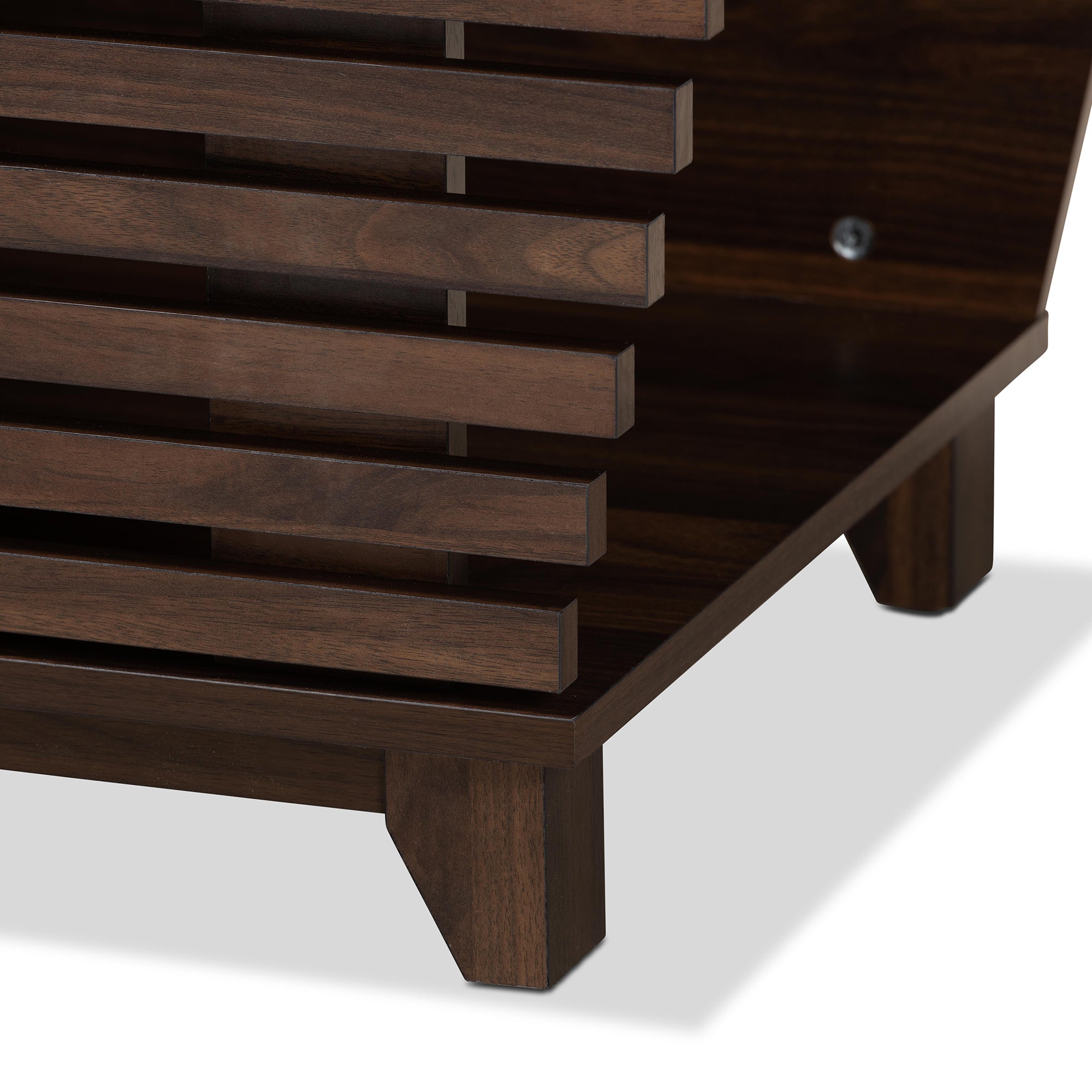 Eckhart Modern and Contemporary Walnut Brown Finished Wood Cat Litter Box Cover House