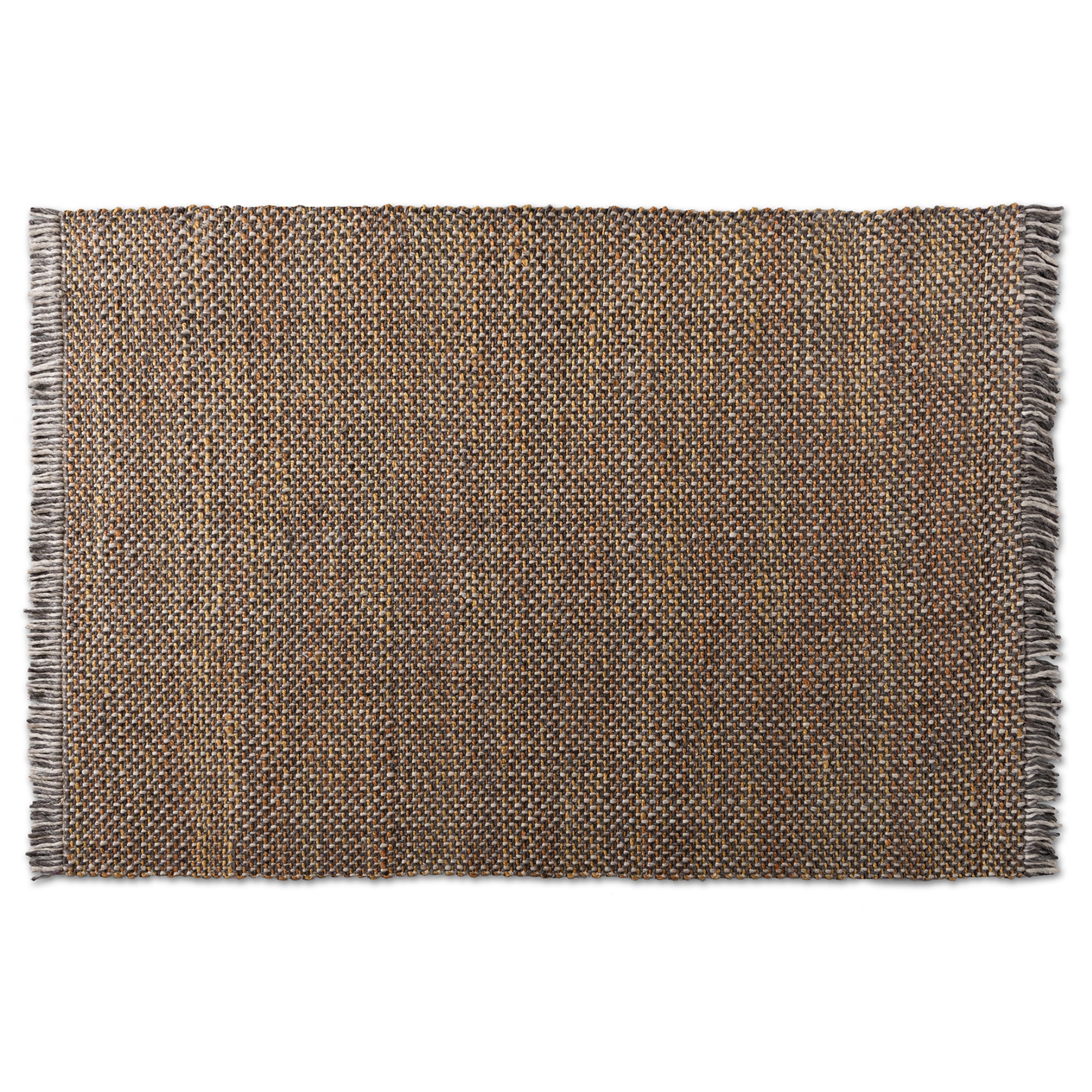 Baxton Studio Nurten Modern and Contemporary Orange and Grey Handwoven Hemp Blend Area Rug