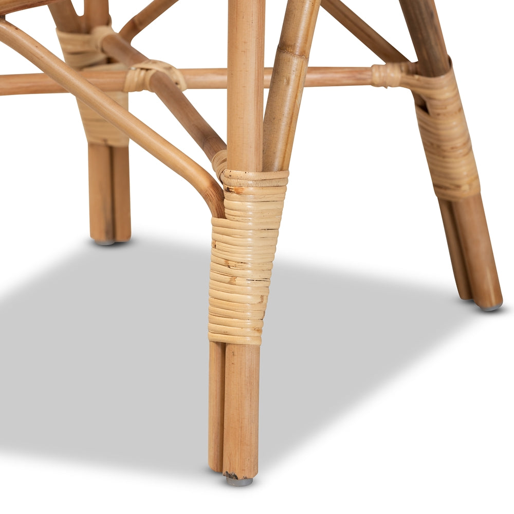 bali & pari Sheraton Modern and Contemporary Natural Finished Rattan Dining Chair