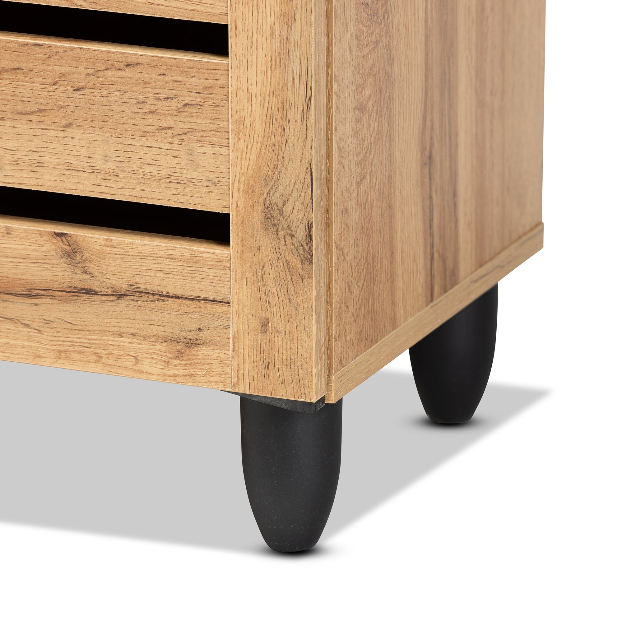 Gisela Modern and Contemporary Oak Brown Finished Wood 2-Door Shoe Storage Cabinet