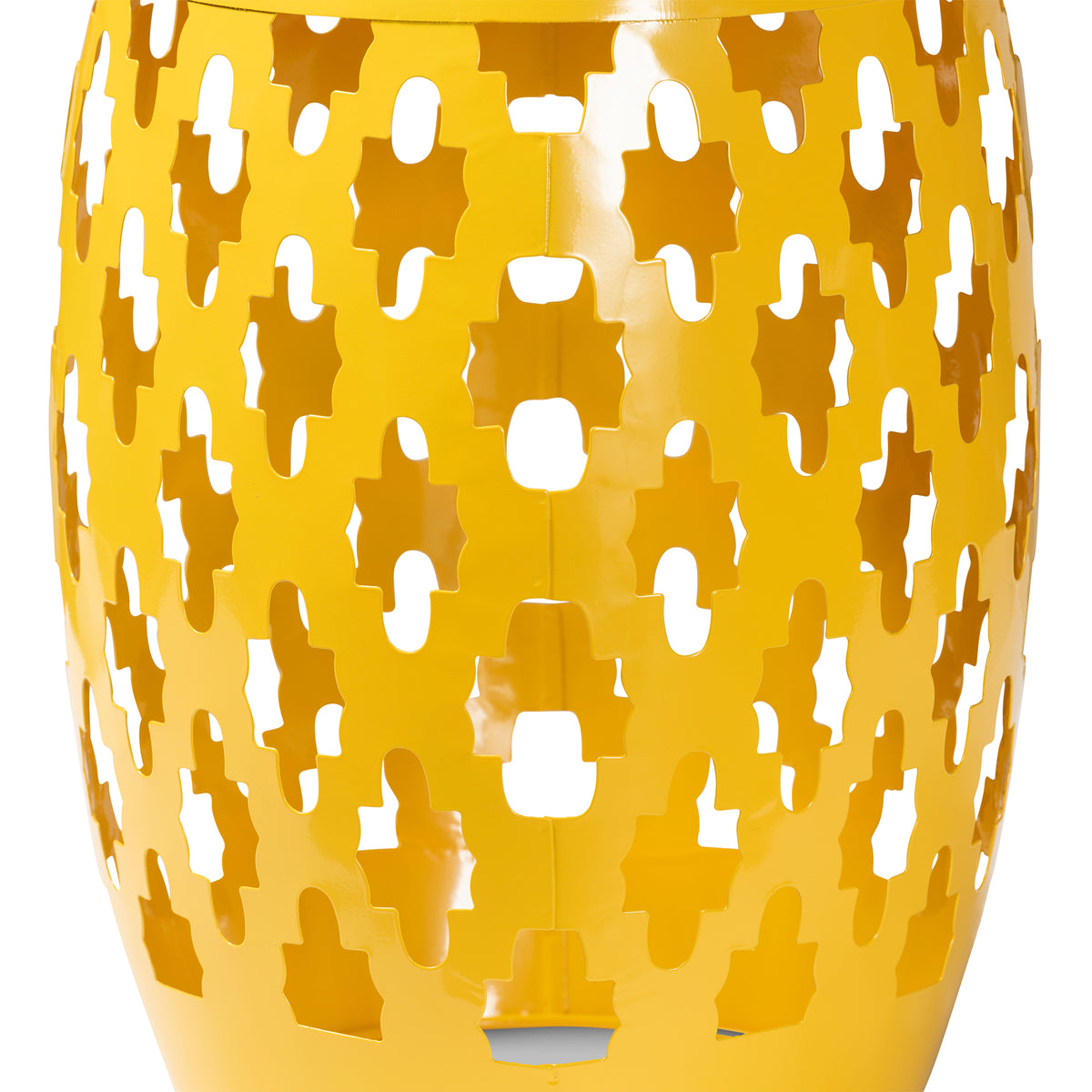 Branson Modern and Contemporary Yellow Finished Metal Outdoor Side Table