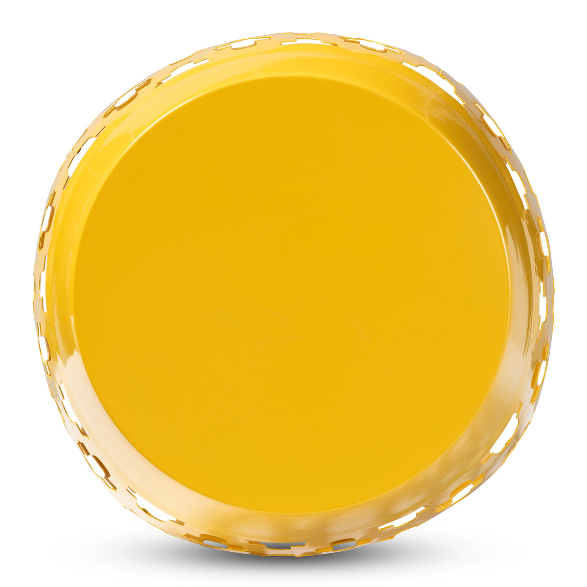 Branson Modern and Contemporary Yellow Finished Metal Outdoor Side Table