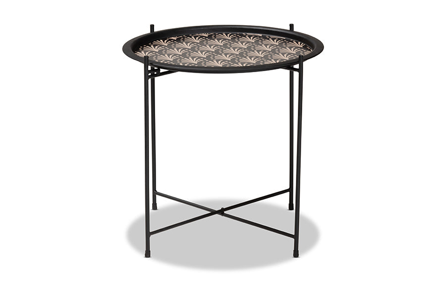 Ivana Modern and Contemporary Black Finished Metal Plant Stand