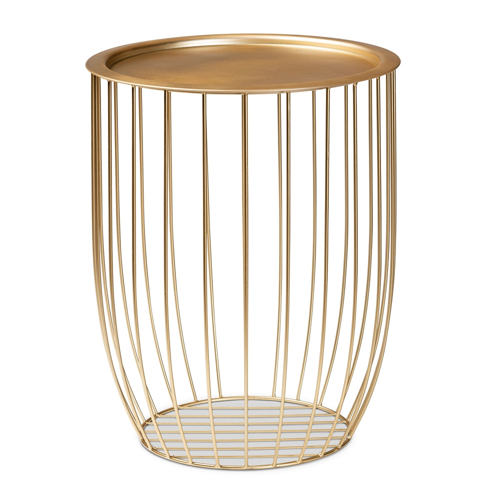 Mabon Modern and Contemporary Gold Finished Metal End Table