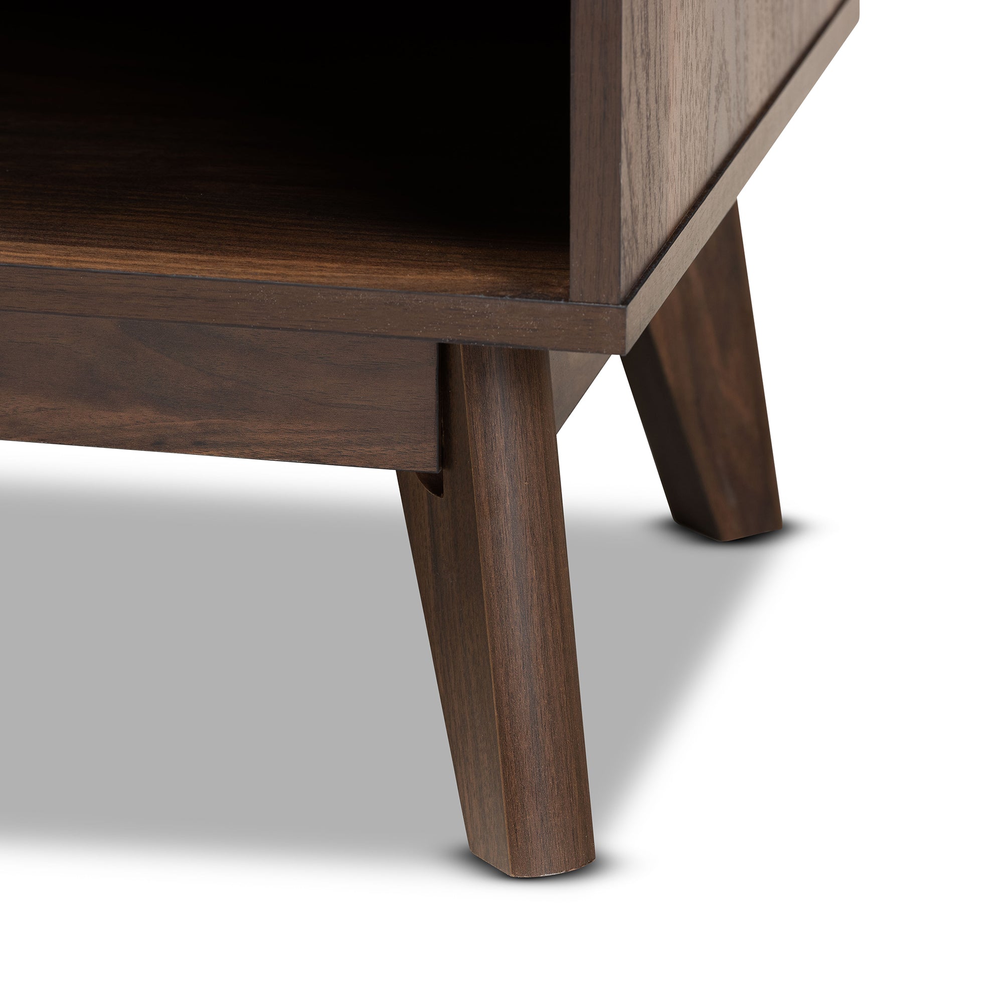 Hartman Mid-Century Modern Walnut Brown Finished Wood TV Stand