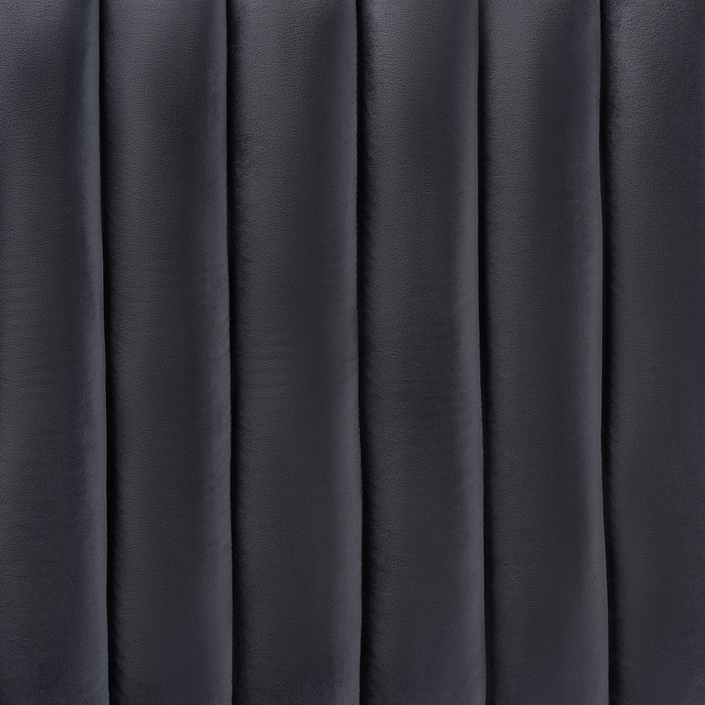 Emile Modern and Contemporary Grey Velvet Fabric Upholstered and Dark Brown Finished Wood King Size Headboard