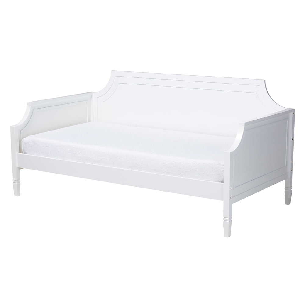 Mariana Classic And Traditional White Finished Wood Full Size Daybed