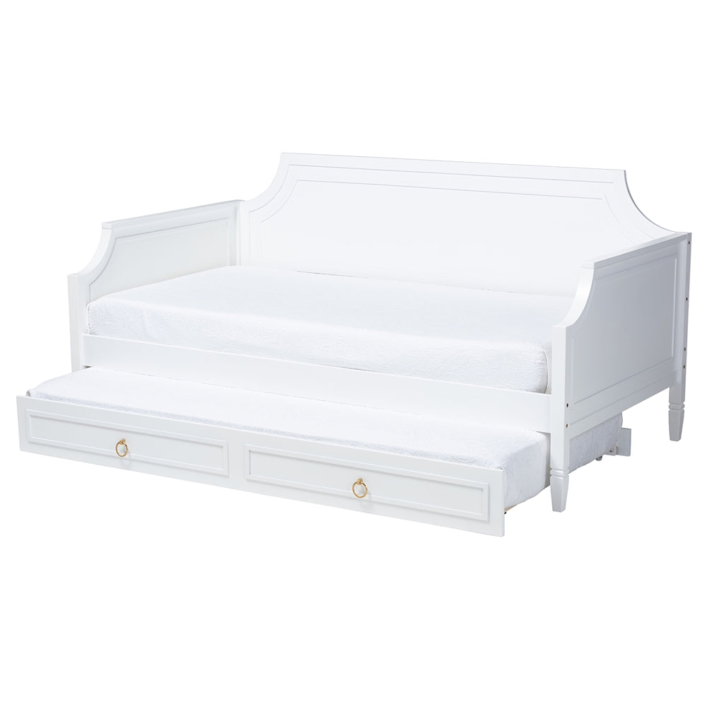 Mariana Classic And Traditional Grey Finished Wood Full Size Daybed With Twin Size Trundle