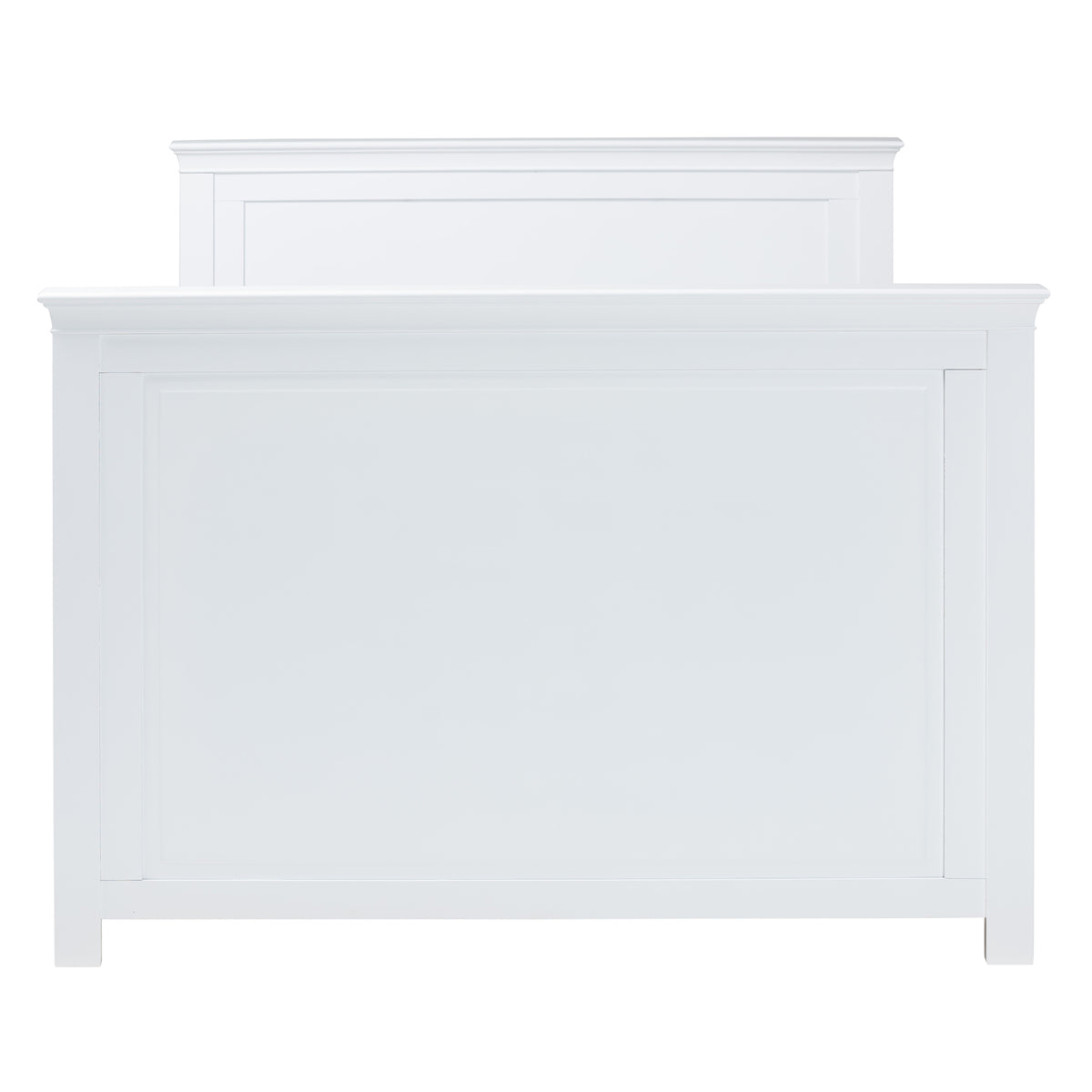 Sherri Full Size Rubberwood Traditional Daybed  White Finished Classic Style with Slat Support