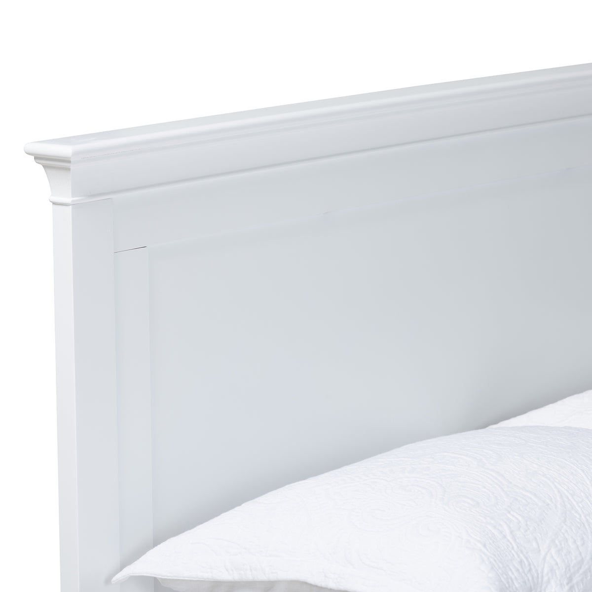 Sherri Full Size Rubberwood Traditional Daybed  White Finished Classic Style with Slat Support