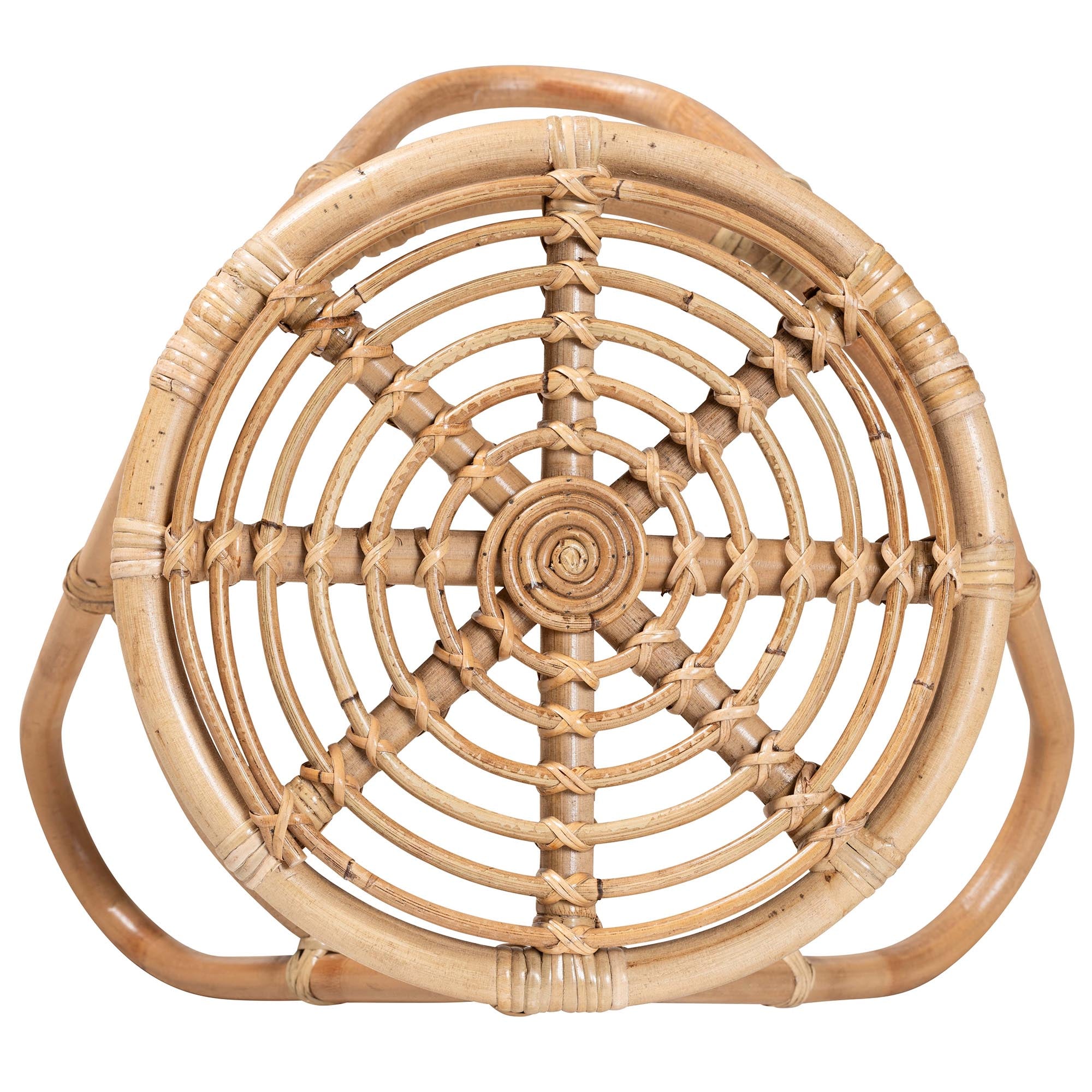 Jacinda Modern Bohemian Natural Brown Rattan End Table