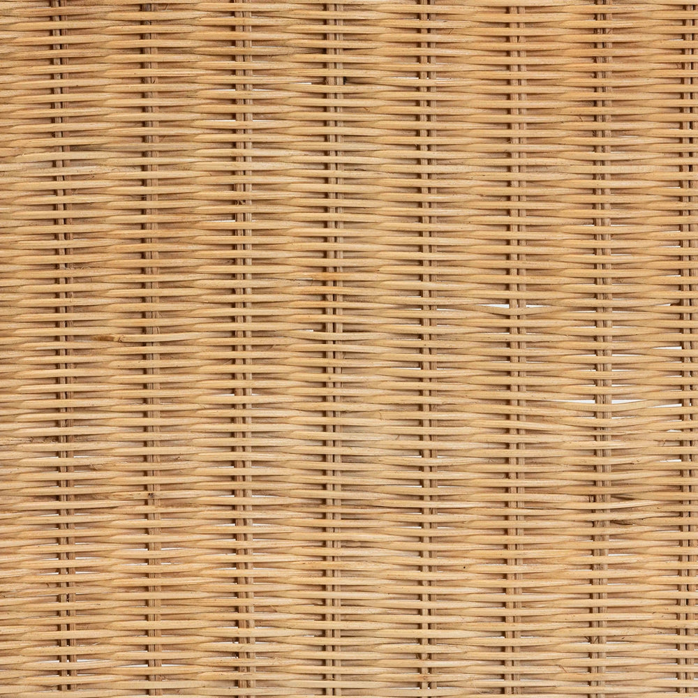 Cacaban Modern Bohemian Natural Brown Rattan Accent Bench