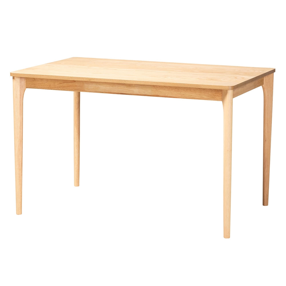 Brenna Modern Bohemian Greywashed Rattan and Natural Brown Finished Wood 5-Piece Dining Set