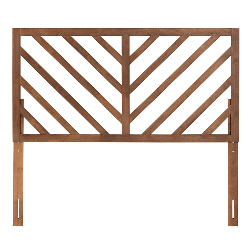 Belisma Modern and Contemporary Ash Walnut Finished Wood Queen Size Headboard