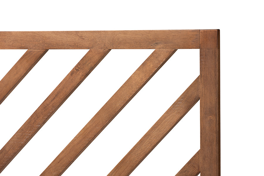 Belisma Modern and Contemporary Ash Walnut Finished Wood King Size Headboard