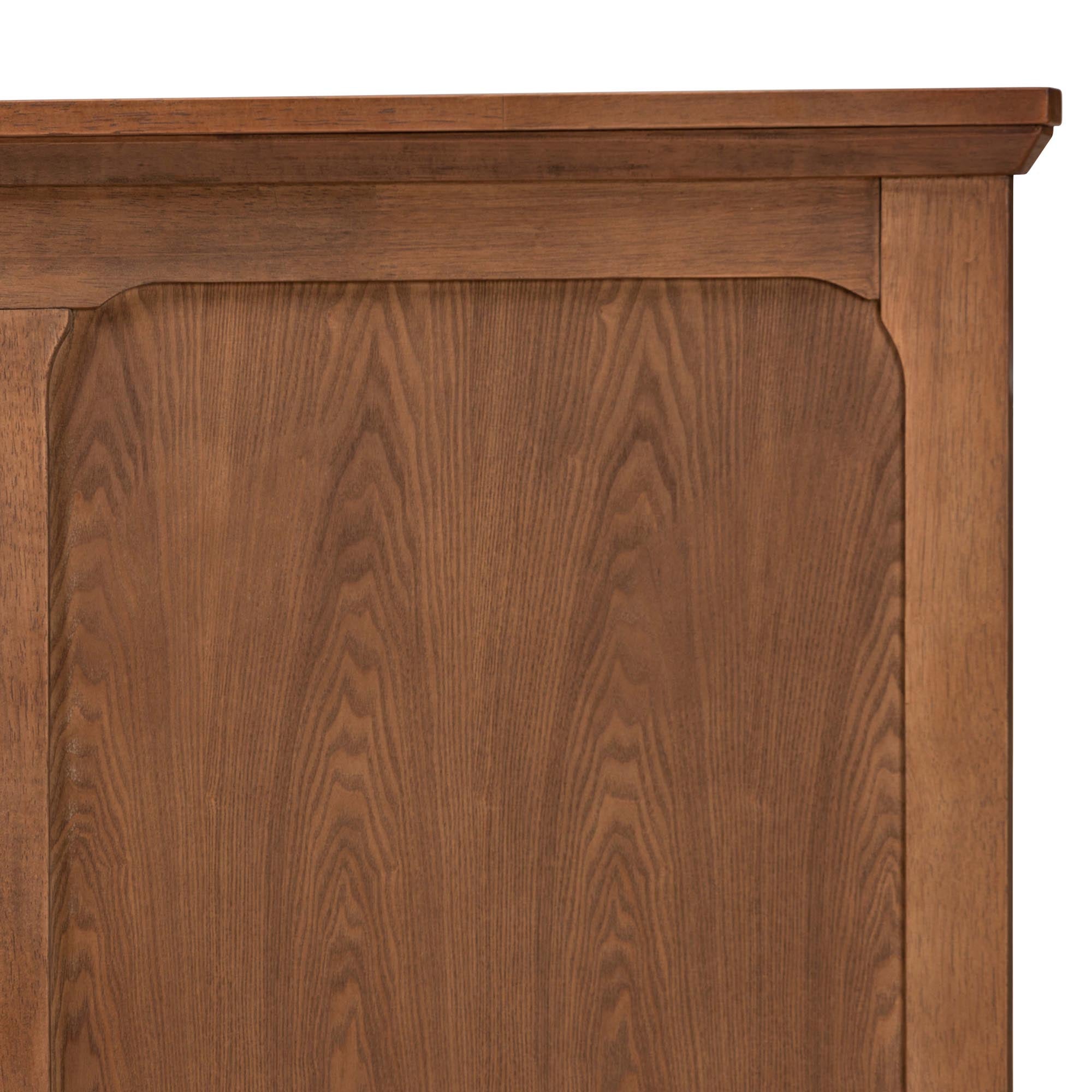 Alarice Classic and Traditional Ash Walnut Finished Wood Queen Size Headboard