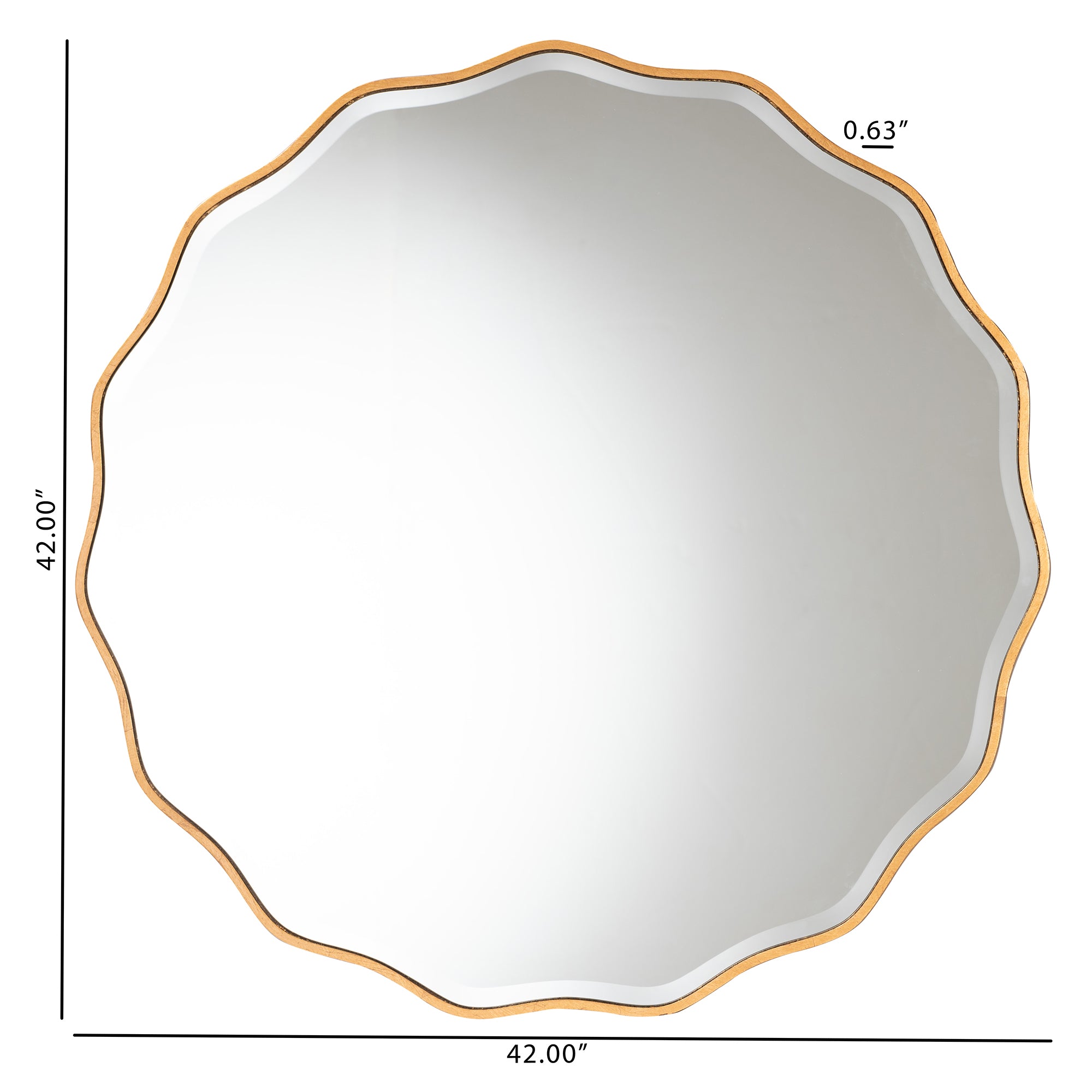 Weston Modern  and  Antique Goldleaf Finished Wood Accent Wall Mirror