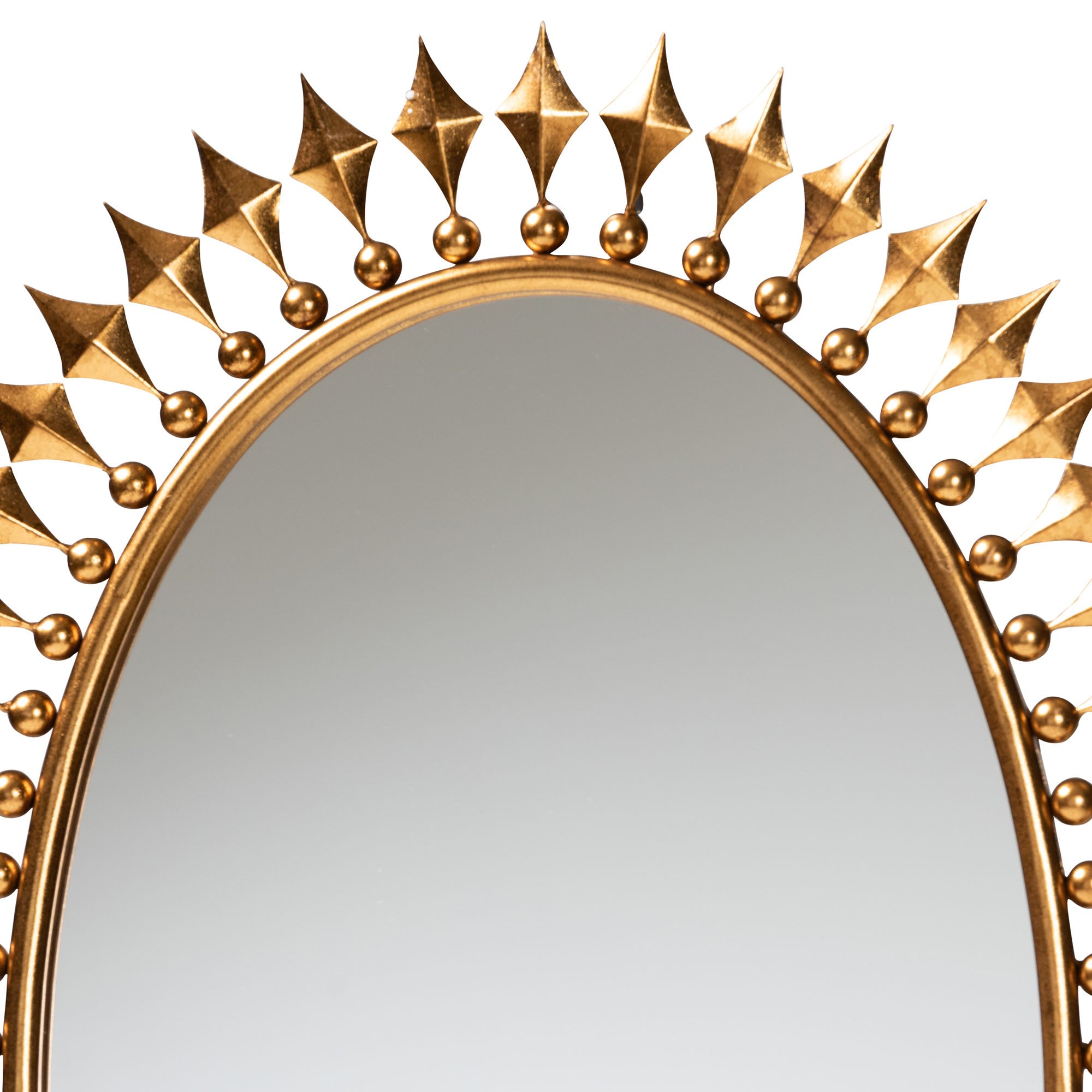 Rogier Modern  and  Antique Goldleaf Metal Accent Wall Mirror