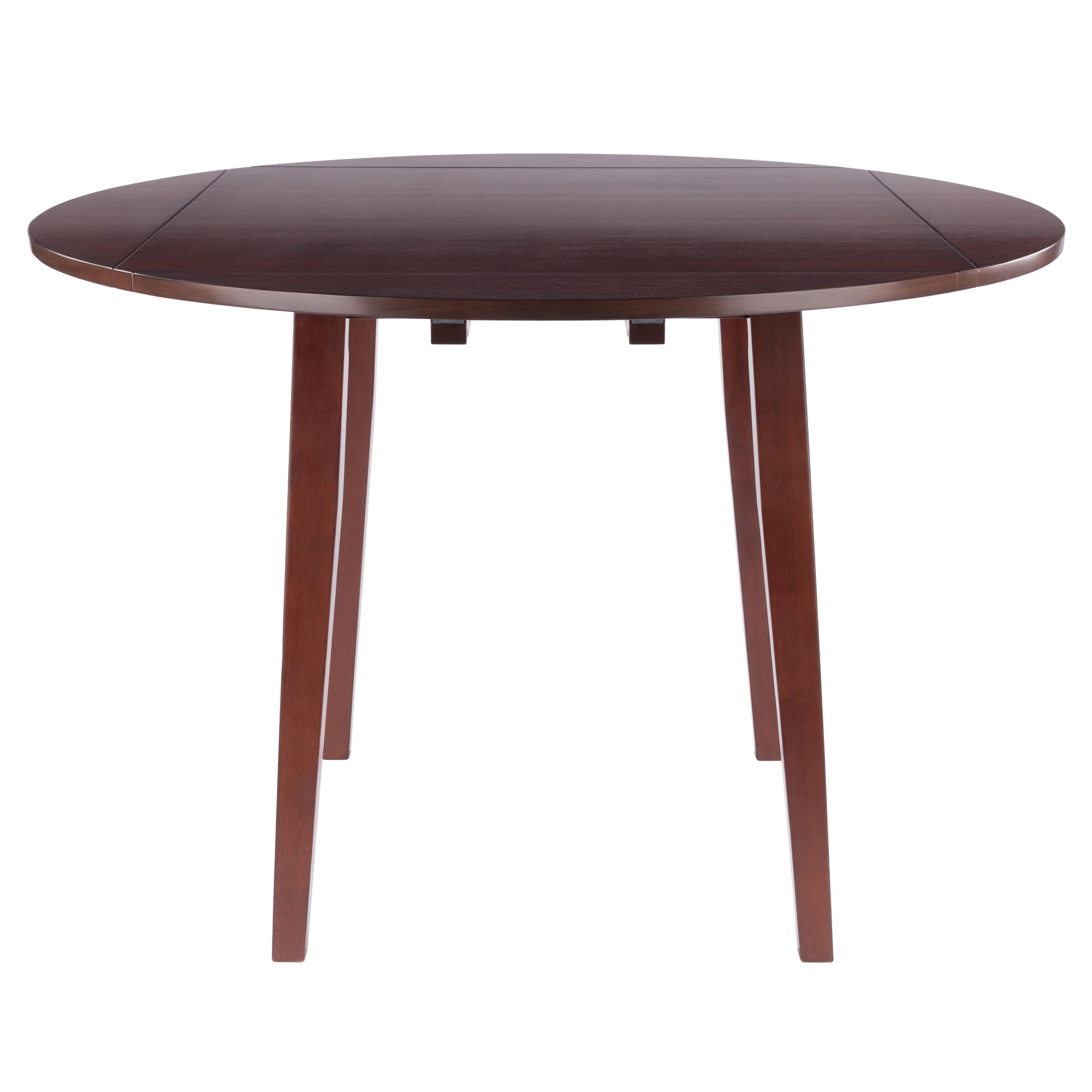 Dawson Round Dining Table, Quad Drop Leaf, Walnut