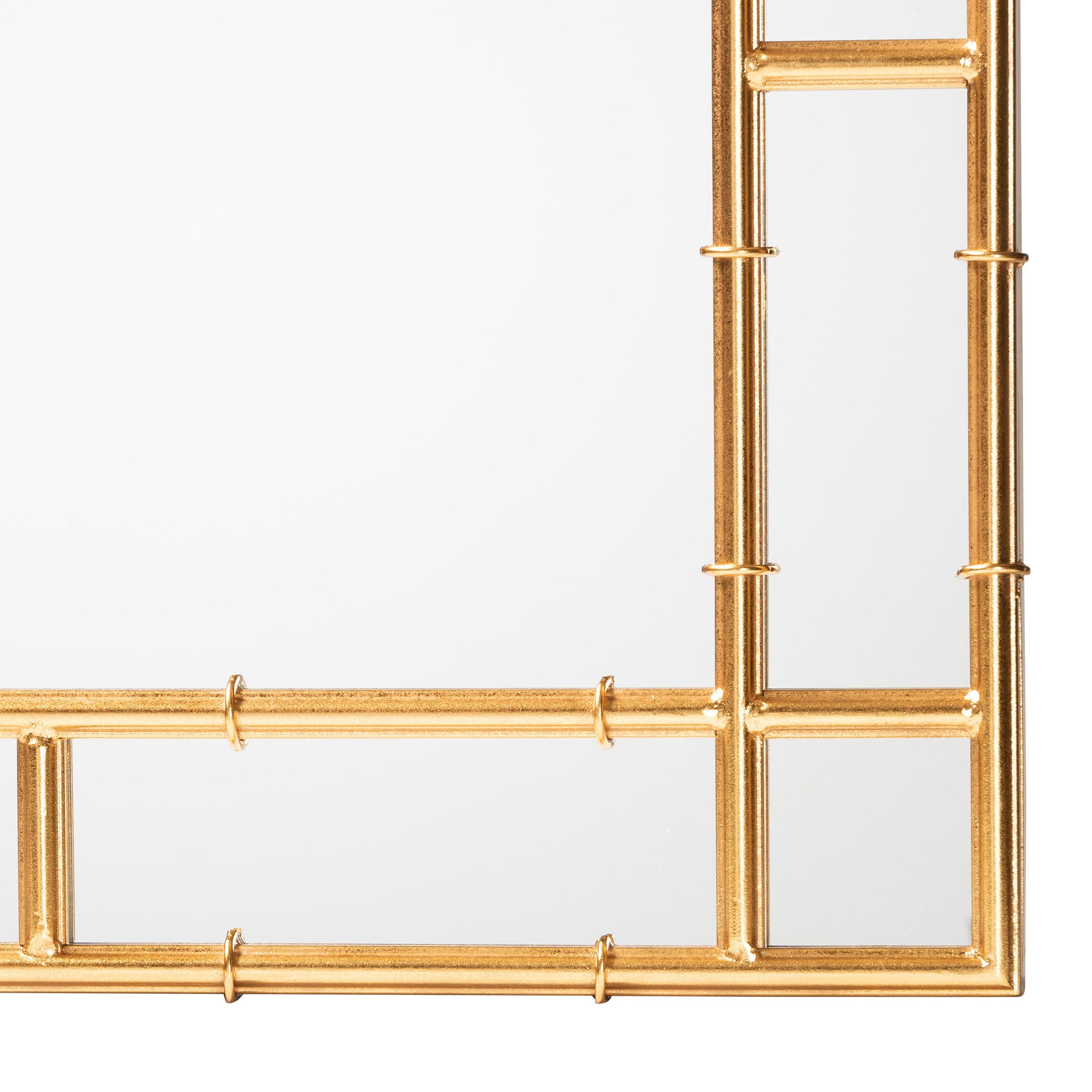 Bedivere Modern  and  Antique Goldleaf Metal Accent Wall Mirror