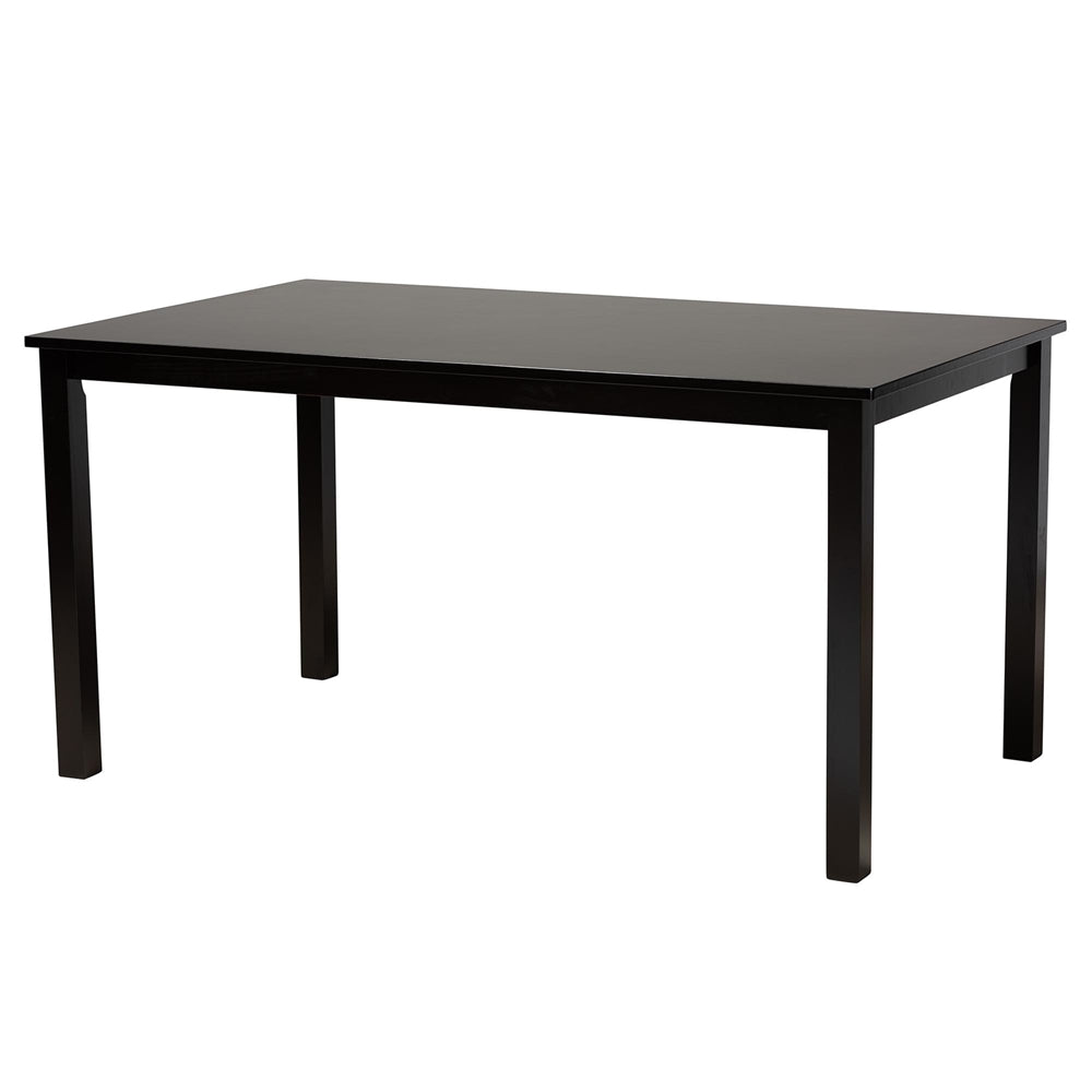 Olympia Modern Beige Fabric and Espresso Brown Finished Wood 7-Piece Dining Set