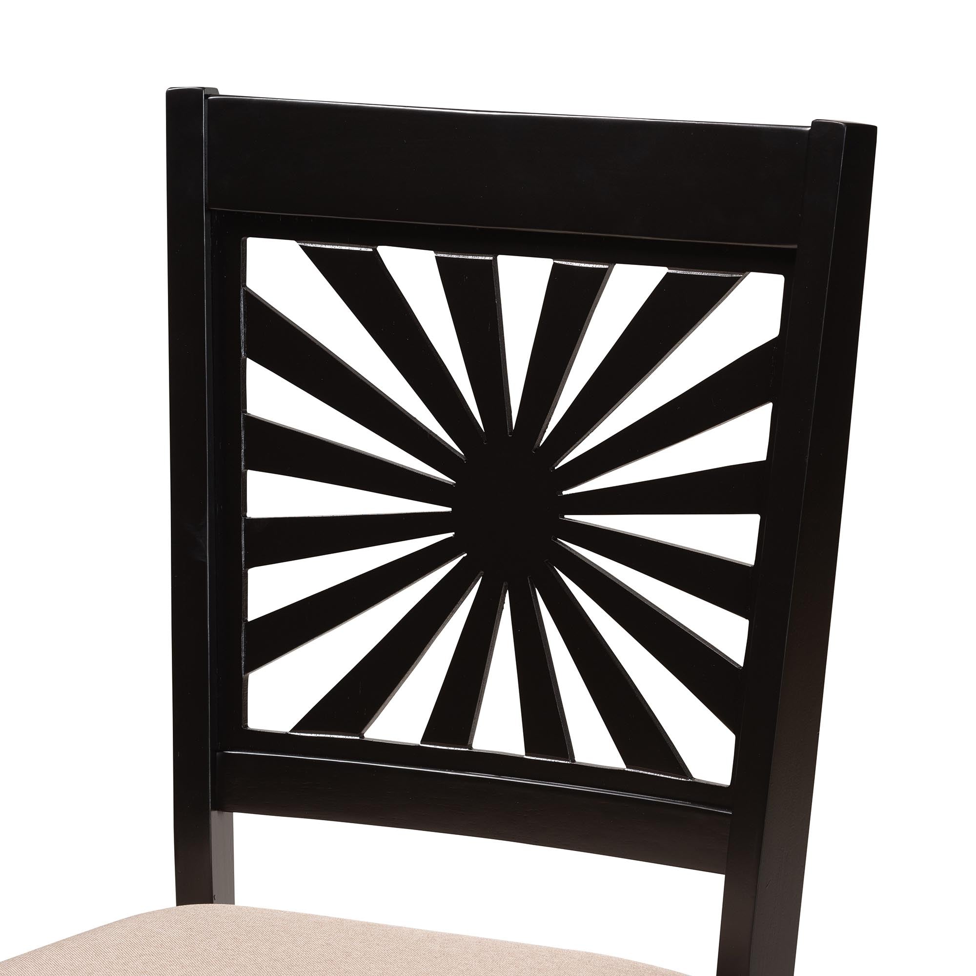 Olympia Modern Beige Fabric and Espresso Brown Finished Wood Dining Chair