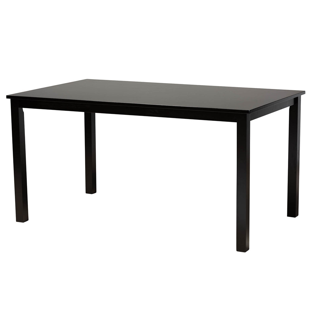 Genesis Modern Beige Fabric and Dark Brown Finished Wood 6-Piece Dining Set