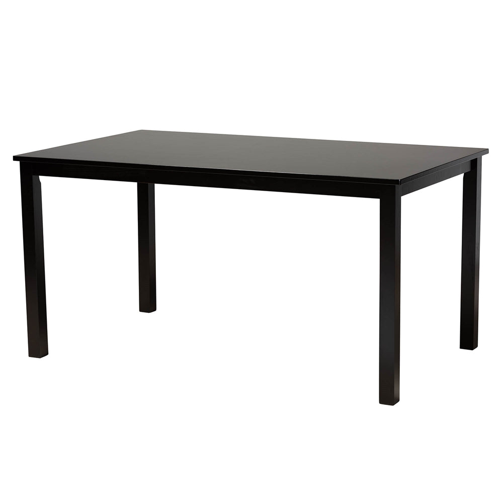 Genesis Modern Grey Fabric and Dark Brown Finished Wood 7-Piece Dining Set