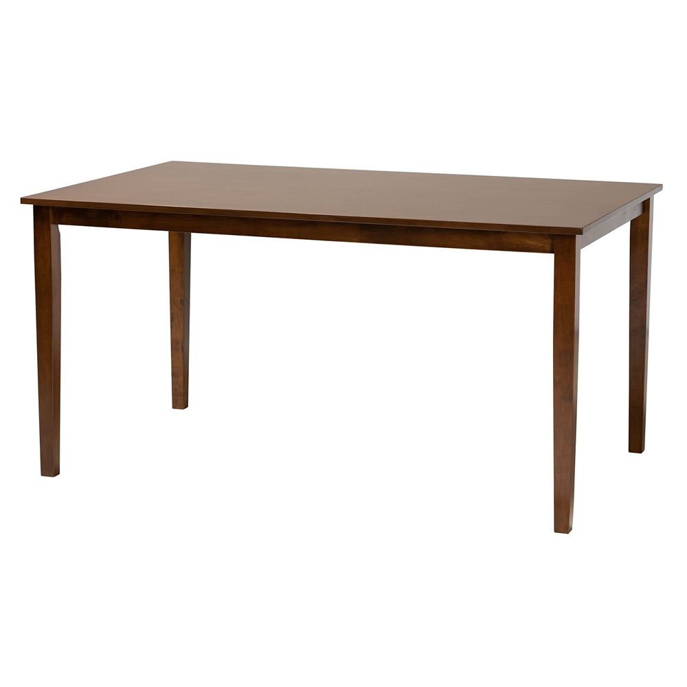 Genesis Modern Grey Fabric and Walnut Brown Finished Wood 7-Piece Dining Set