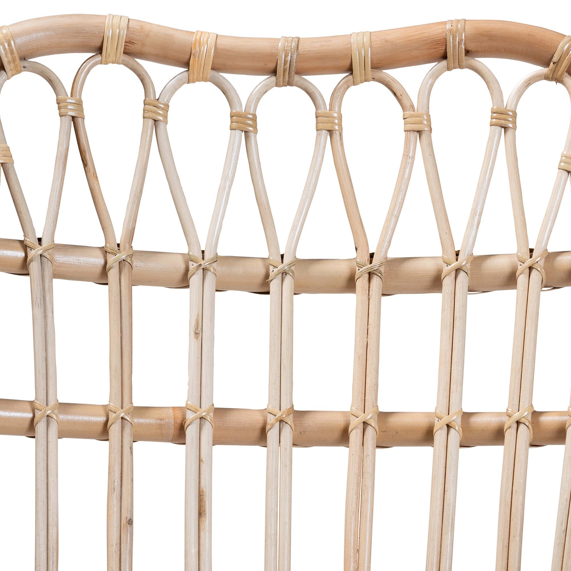 bali & pari Bajo Modern Bohemian Natural Brown Rattan Arm Chair
