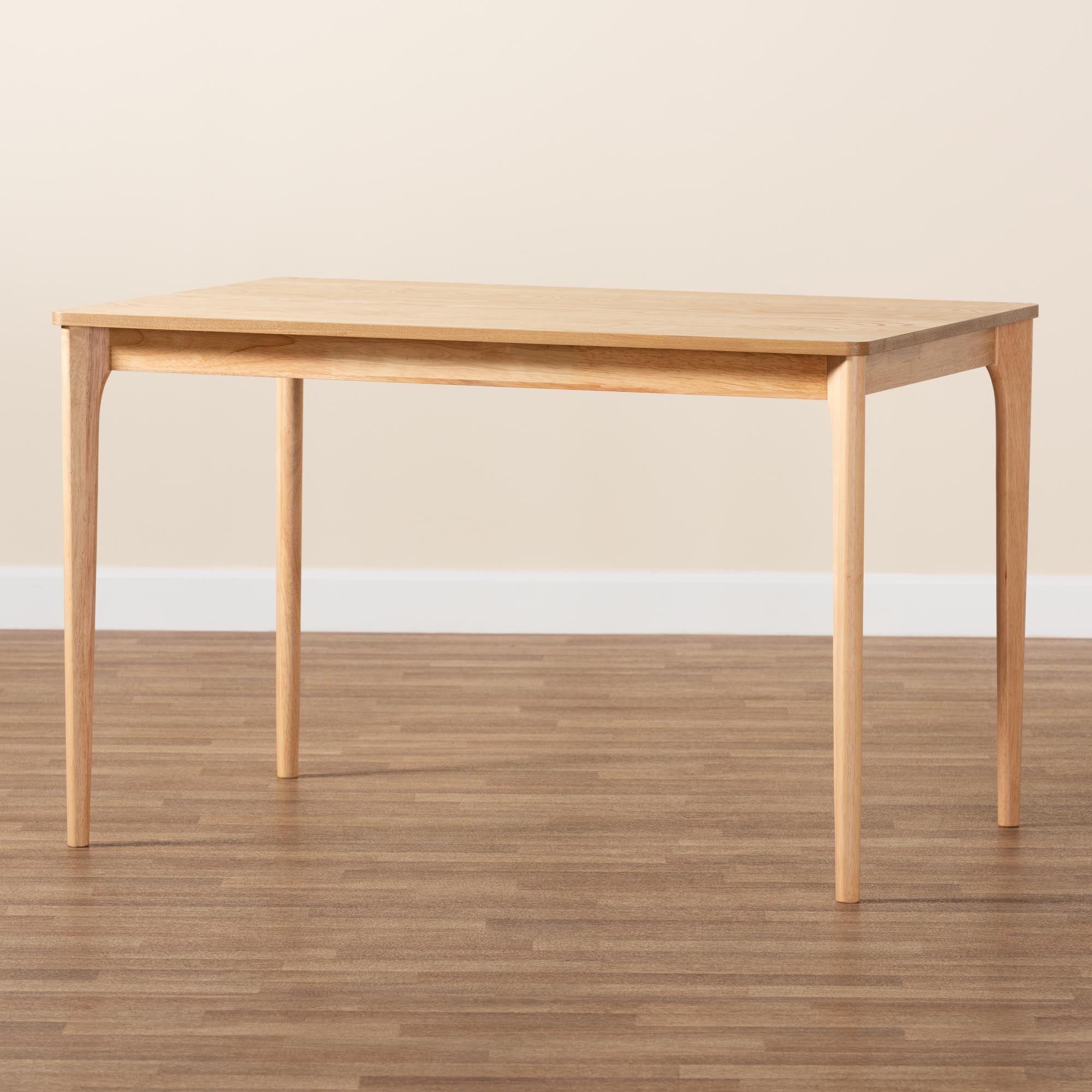 Sherwin Mid-Century Modern Natural Oak Finished Wood Dining Table